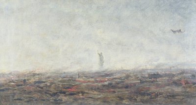 The Dream - Paris Burning, 1870 by Jean Baptiste Camille Corot